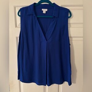 Liz Claiborne Royal Blue Sleeveless Blouse